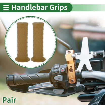 25mm / Hand Grips / Motorcycle End Grips TPU Light Brown for Make Model