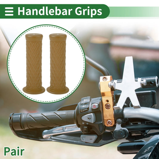 25mm / Hand Grips / Motorcycle End Grips TPU Light Brown for Make Model