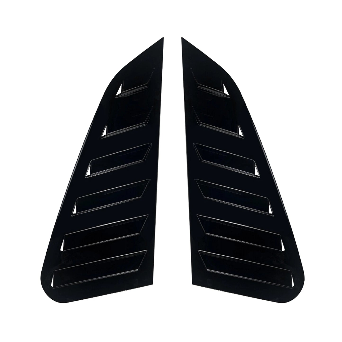 Gloss Black Rear Window Side Louvers for Subaru Impreza WRX STI (2011-2014)