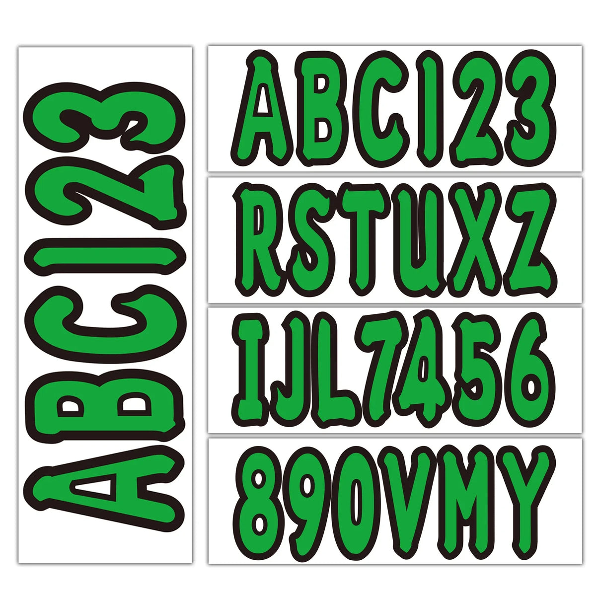 Set of 4 Watercraft Registration Numbers 3" Vinyl Decals for Boat/Jetski