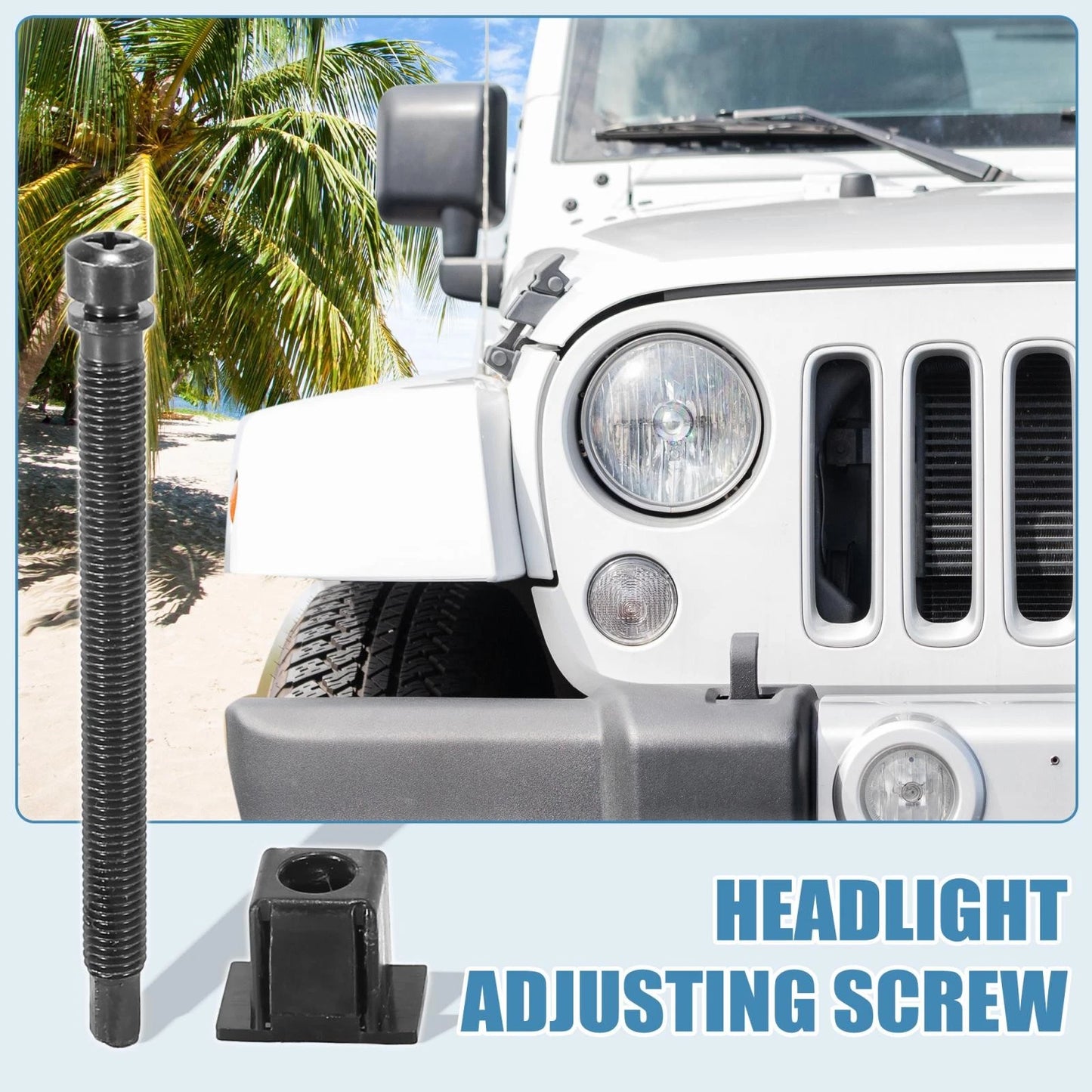 Headlight Adjusting Screw Kit for Jeep Wrangler YJ (1987-1995)