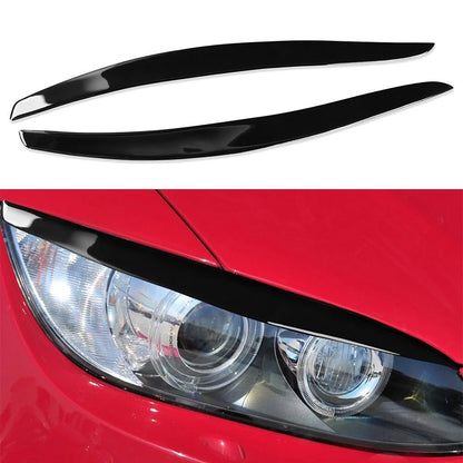 Gloss Black Headlight Eyelids Eyebrow Trim for 3-Series E92 E93 (2006–2012)