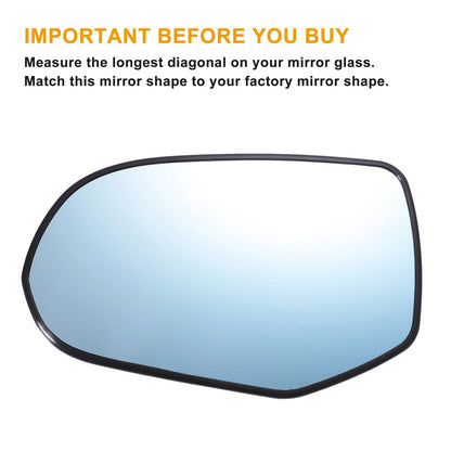 Left Side Blue Heated Mirror Glass for Honda Odyssey (2006-2008)