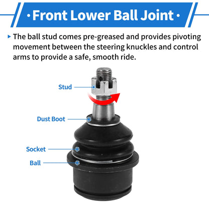 2 x Front Lower Ball Joints for Jeep Cherokee KL Series (2014-2018)