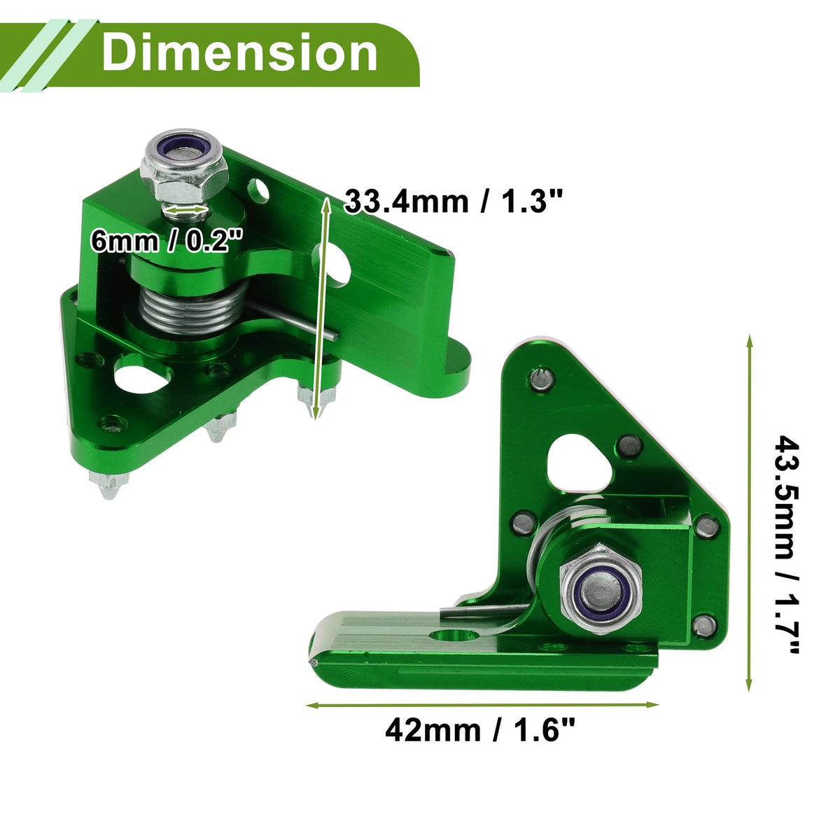 Motorcycle Foot Pegs for Honda CRF50 Green (2004-2023)