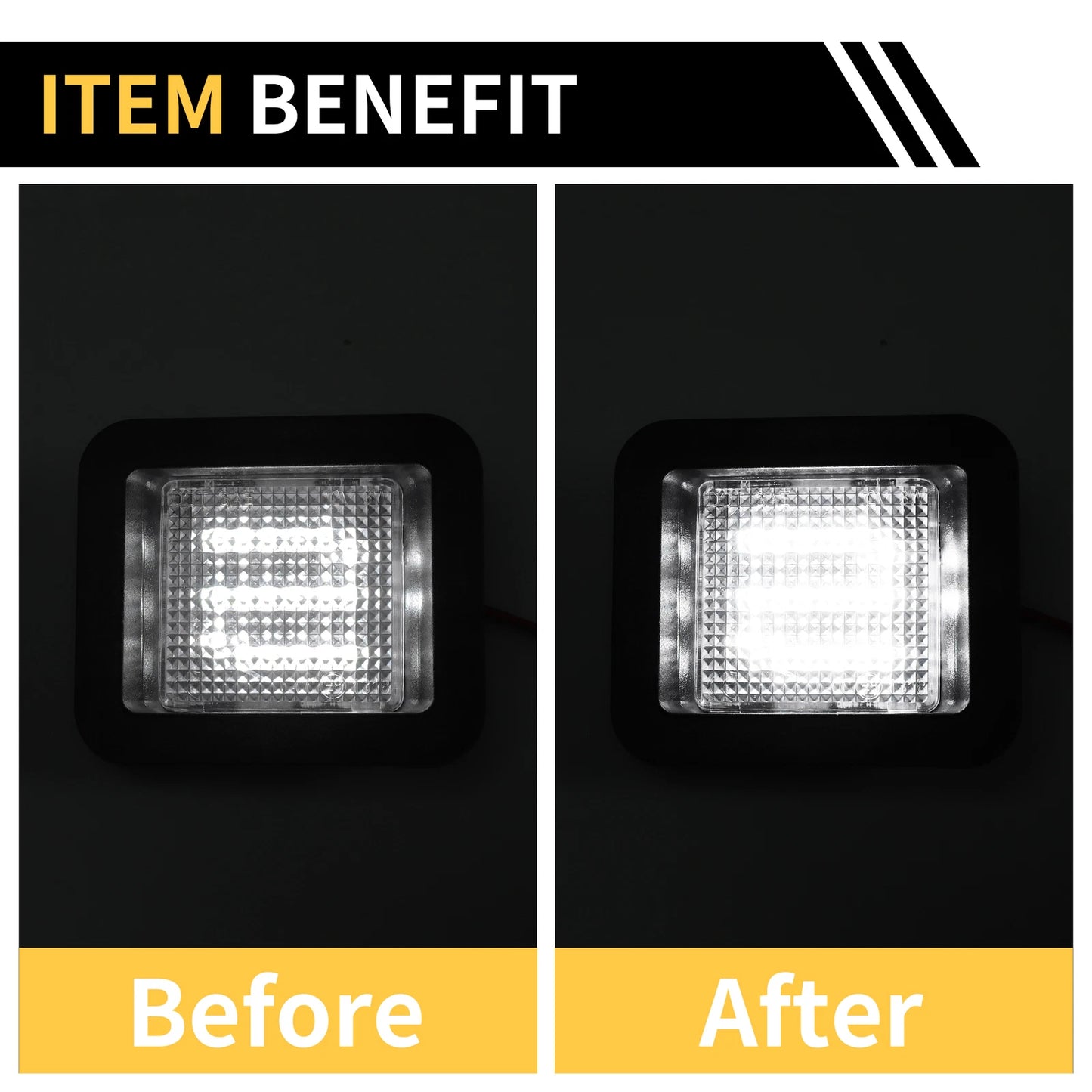 2 x License Plate Light Tag Lamps for Ford F-150 (2015-2023) Clear Lens