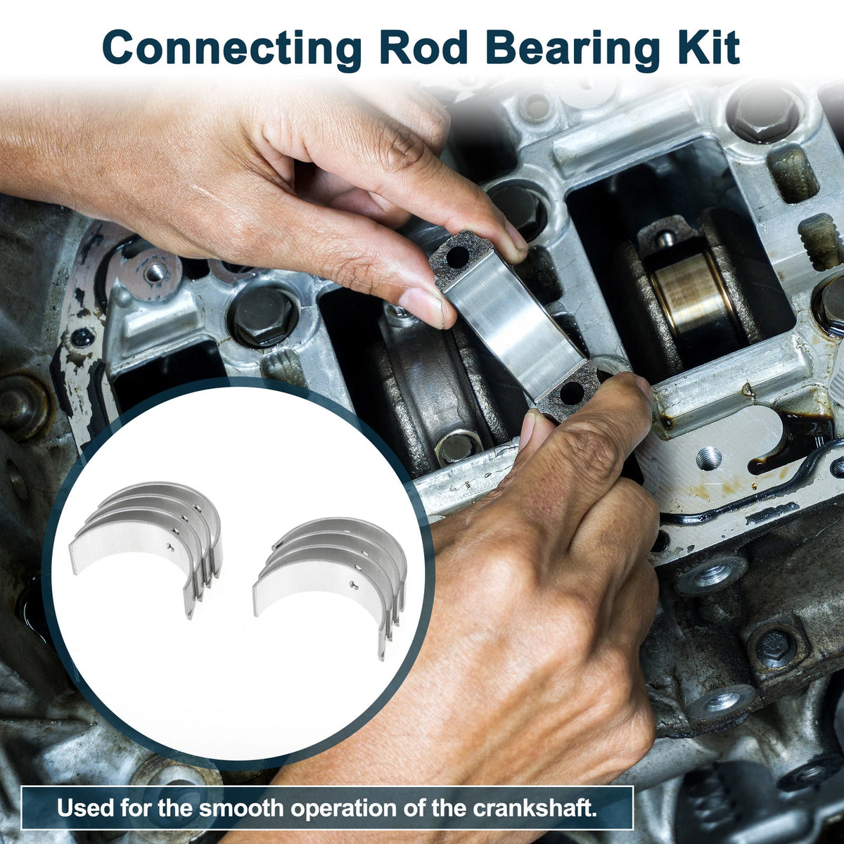Connecting Rod Bearing Set for Mitsubishi L300 (1986-1994) 8 Pcs