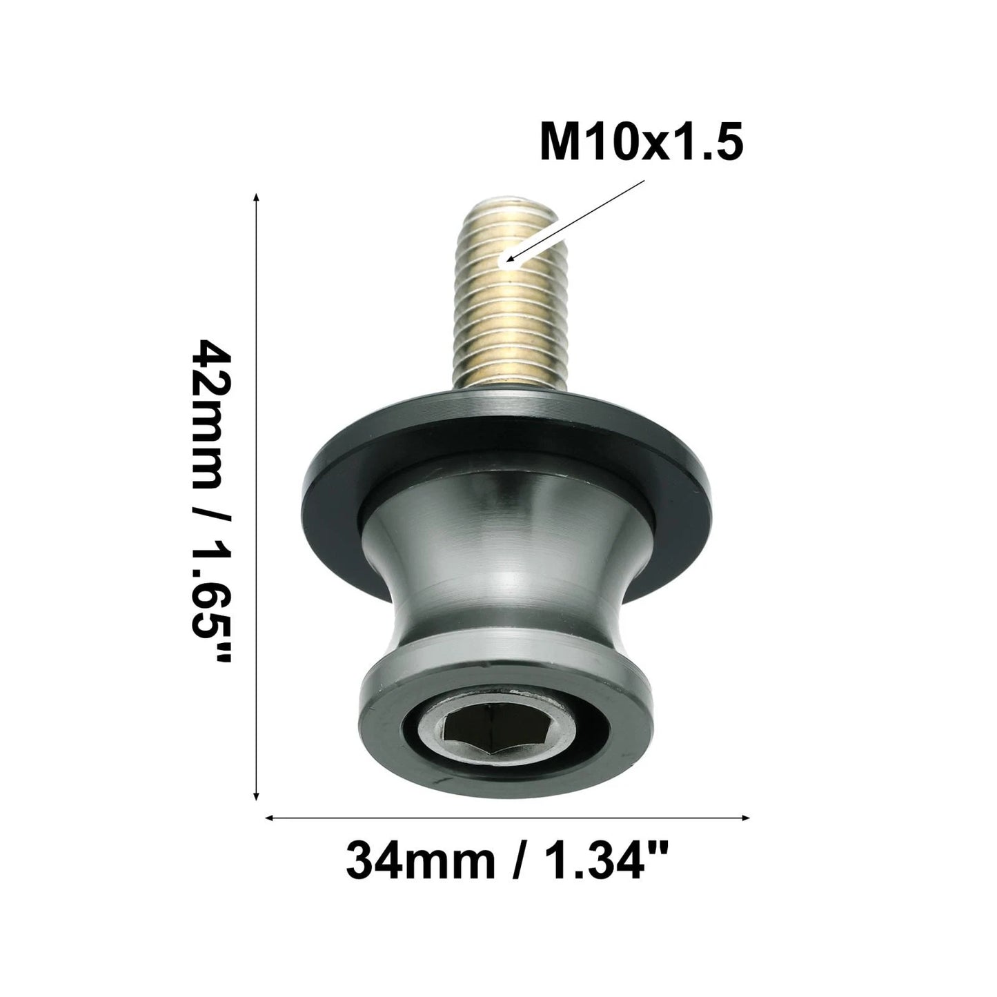 2pcs 10mm Swing Arm Spool Rear Stand for Motorcycle