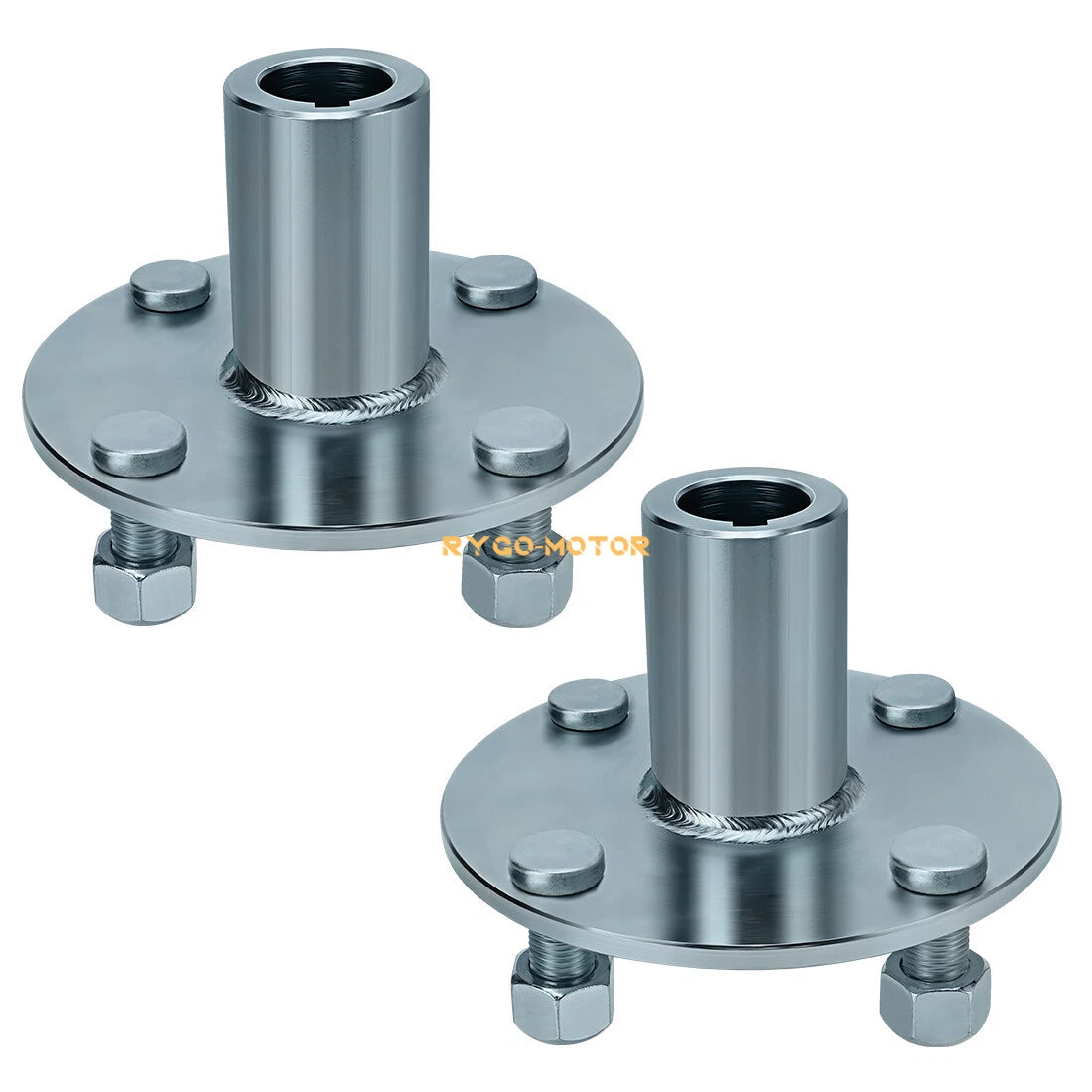 2pcs 4x4 Live Axle Hub for Go-Kart 1 to 3/4 Step-Down, 1/4 Keyed Shaft