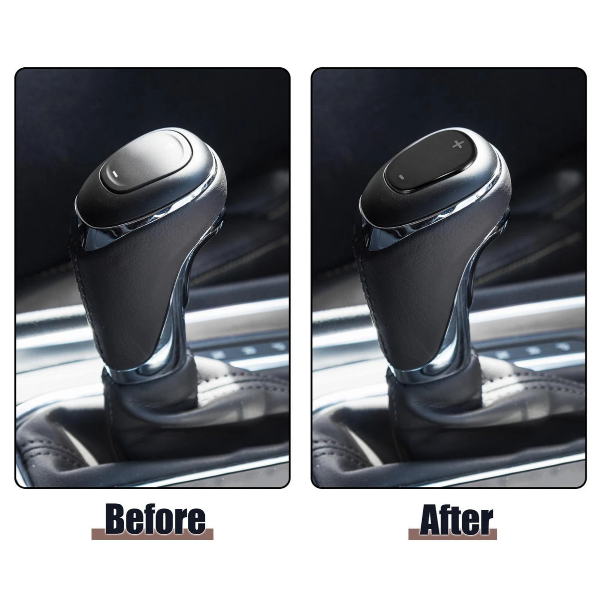 Gear Shift Knob Cover Sticker for Chevrolet Equinox (2018-2020) Black