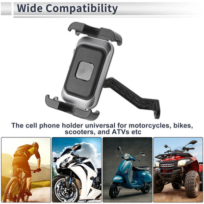 Phone Mount Holder for Motorcycle Rearview Mirror 4.7-7.2 Inches Black