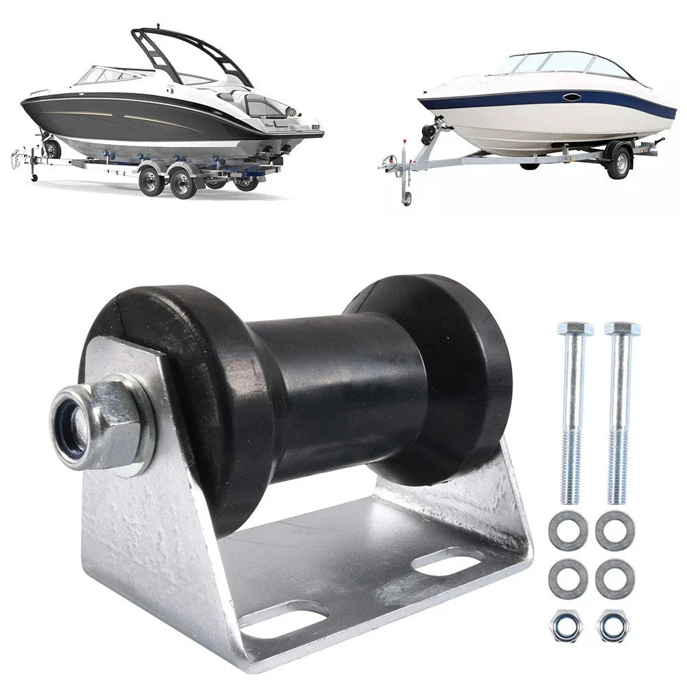 5 Inch Boat Trailer Keel Roller with Galvanized Steel Bracket Assembly