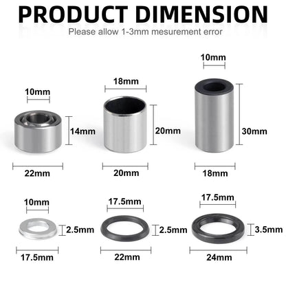 Front Upper Lower Shock Bushing Kit for Honda TRX400EX (2004–2008)