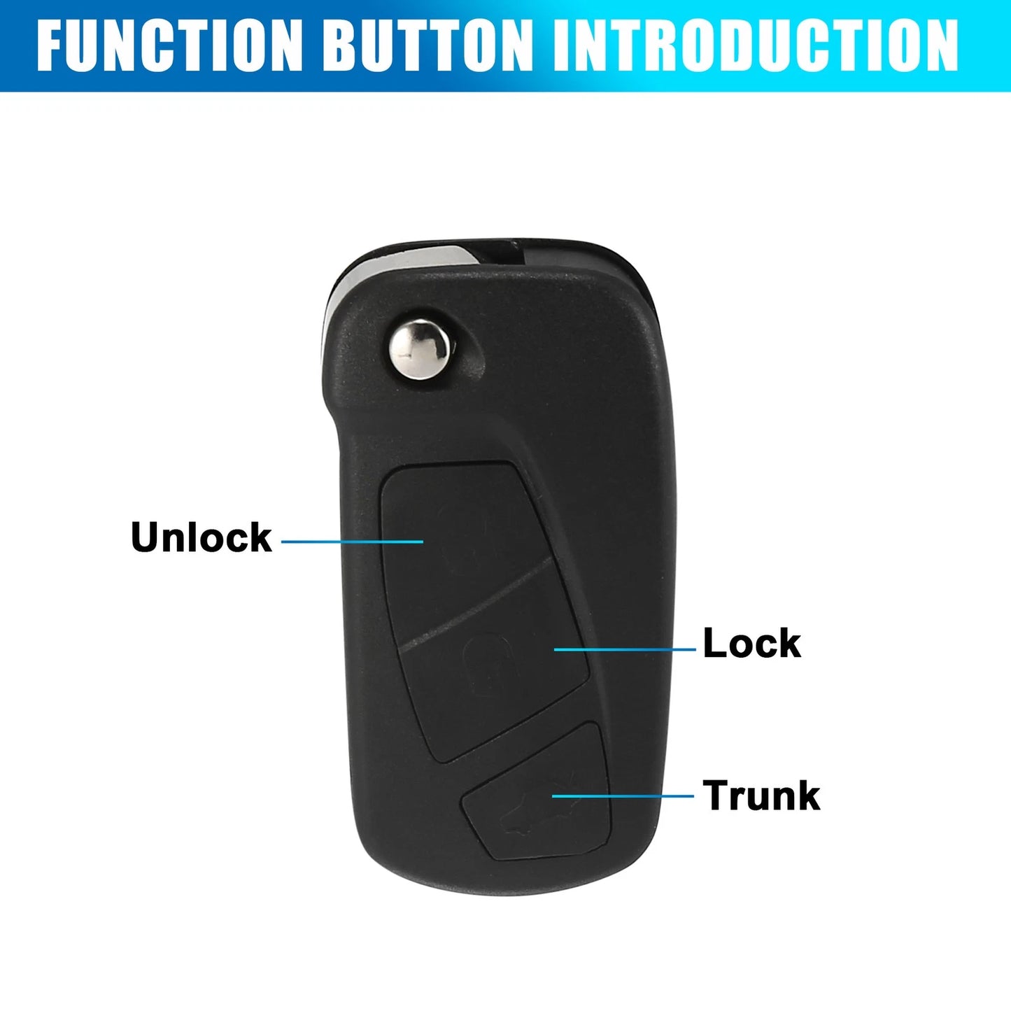 Remote Control Key Fob Case for Ford Ka (2008-2016) - 1 x Shell