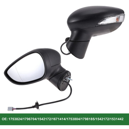 Electric Adjust Black Side Door Mirror for Ford Fiesta (2008-2017)