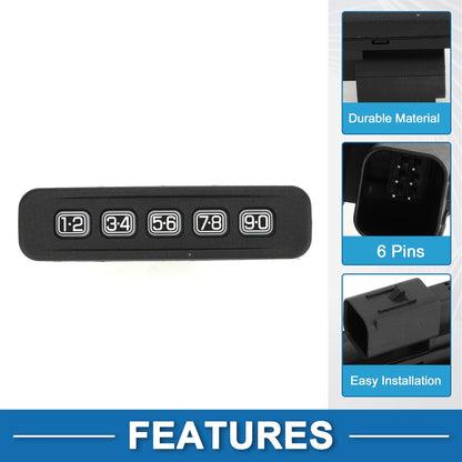 Car Door Lock Switch for Ford Crown Victoria 2001-2011 (2 x Black)