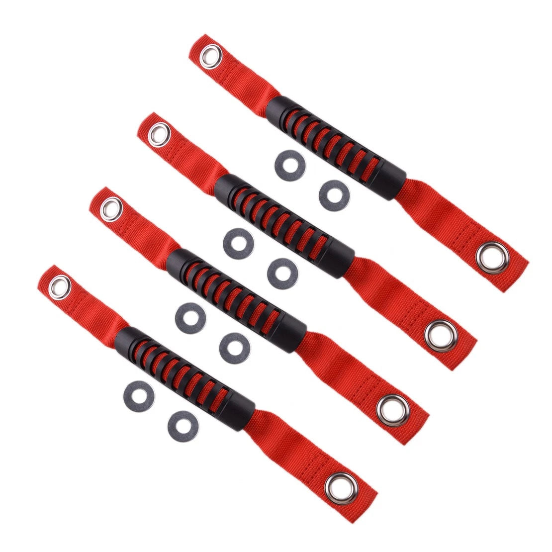 4pcs Red Roll Bar Grab Bars for Jeep Wrangler JL (2018 - Present) Durable