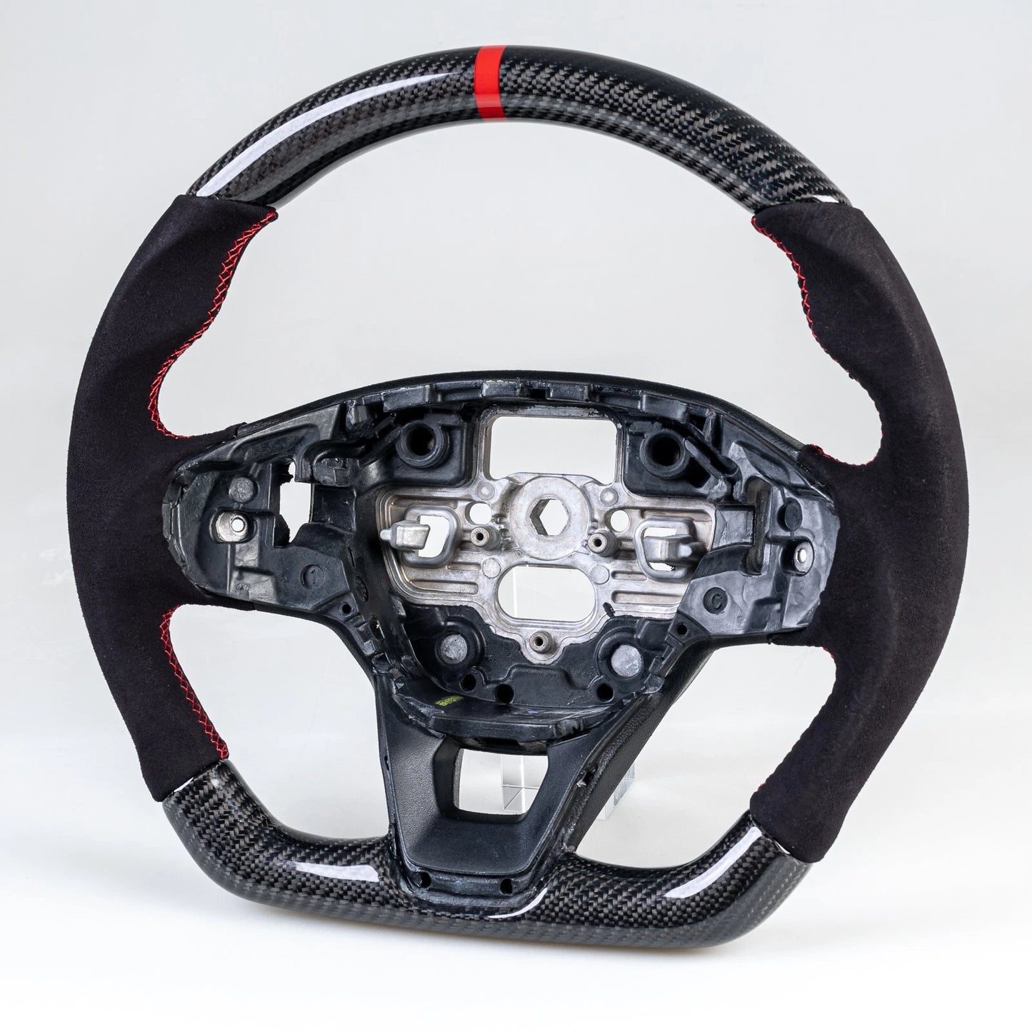 Steering Wheel Carbon Flat Bottom Suede for Ford Bronco Sport (2021-2024)