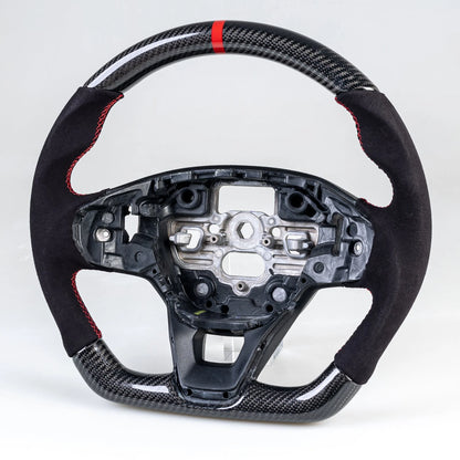 Steering Wheel Carbon Flat Bottom Suede for Ford Bronco Sport (2021-2024)