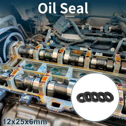 Oil Seal 12x25x6mm NBR Rubber Seal Ring 5Pcs