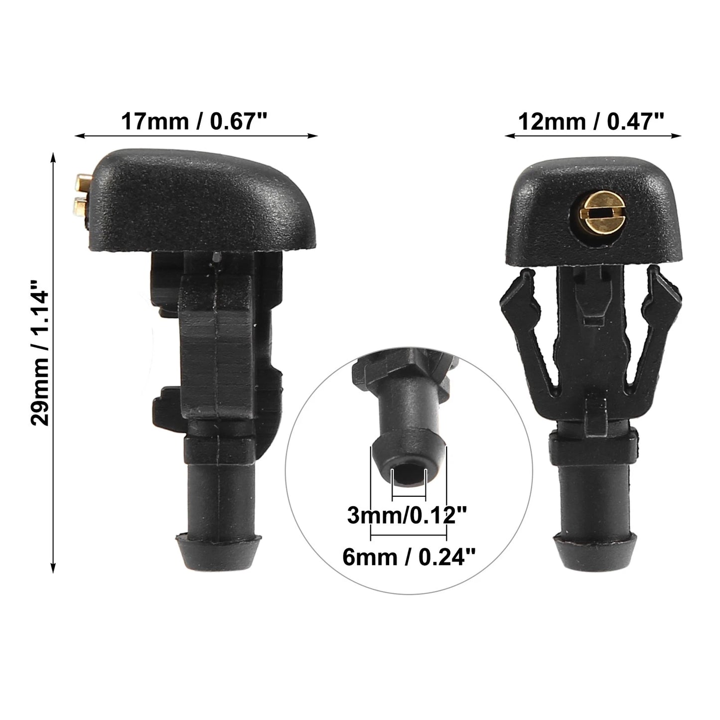 2 x Windshield Washer Nozzles Kit for Ford F150 (2004-2023)