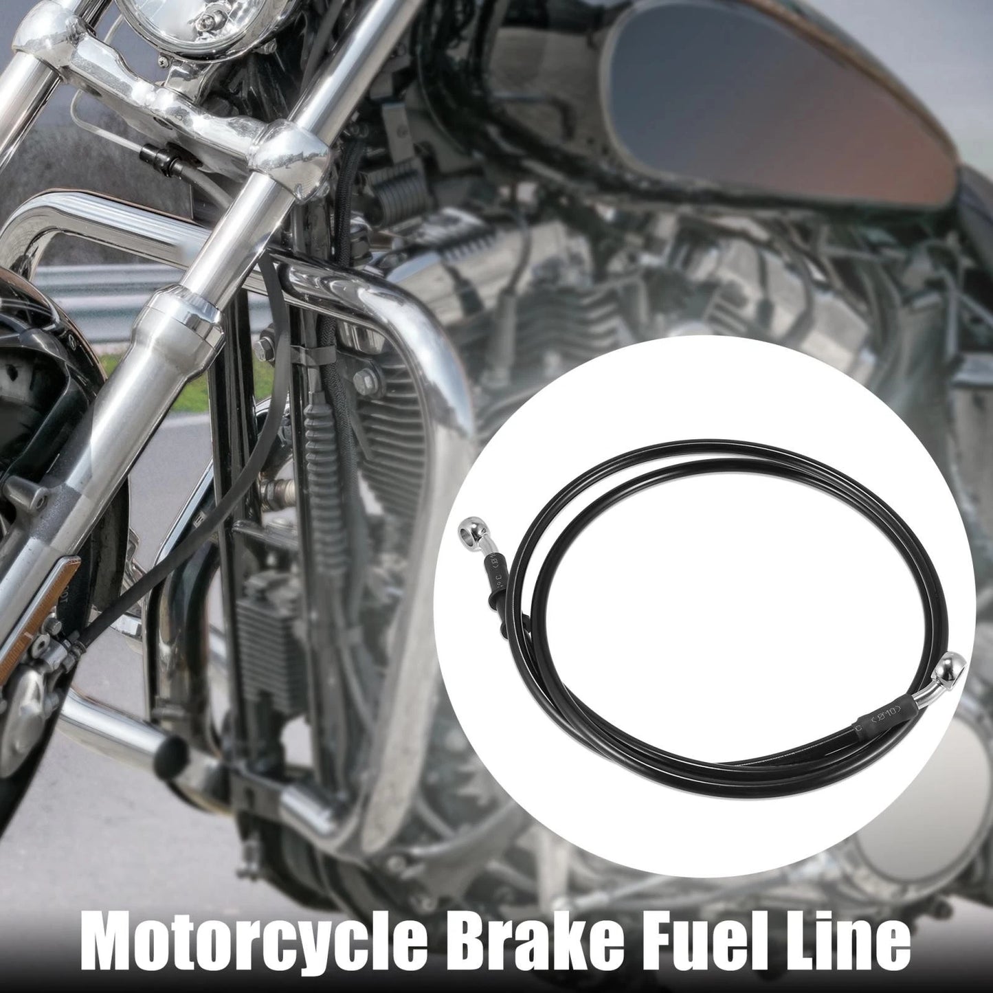 Braided Brake Clutch Oil Hoses 150cm Black for Motorcycle ATV