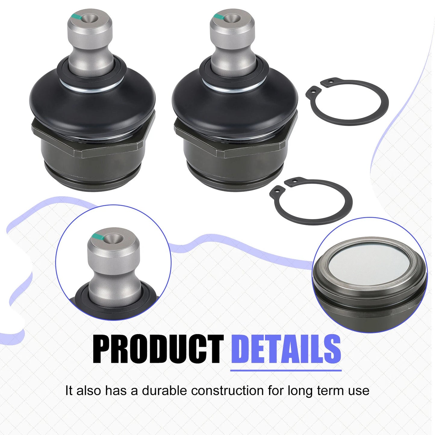 2 x Front Lower Ball Joint for Kawasaki Prairie 300