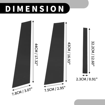 6 x Car Pillar Window Trim Covers for BMW 3 Series E90 Sedan (2005-2012)
