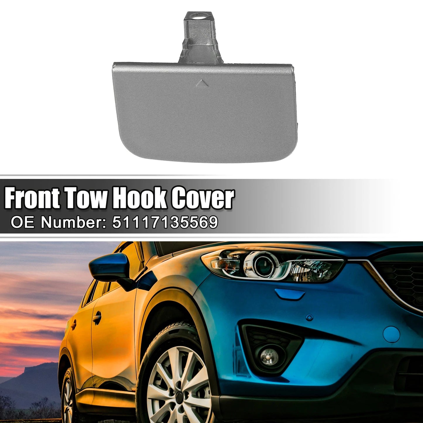 Front Bumper Tow Hook Cover for BMW 7 Series 750Li 760i (2002-2008)