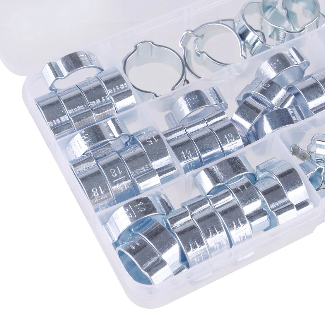 Doppelohrklemmen O Clips f��r Wasser, Kraftstoff, Luftschlauch - 80 St��ck