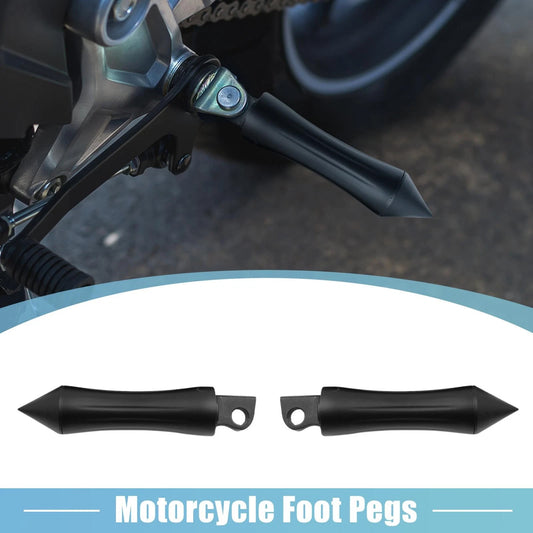 Pair 10mm Aluminum Rearsets Footrest Black for Motorcycle
