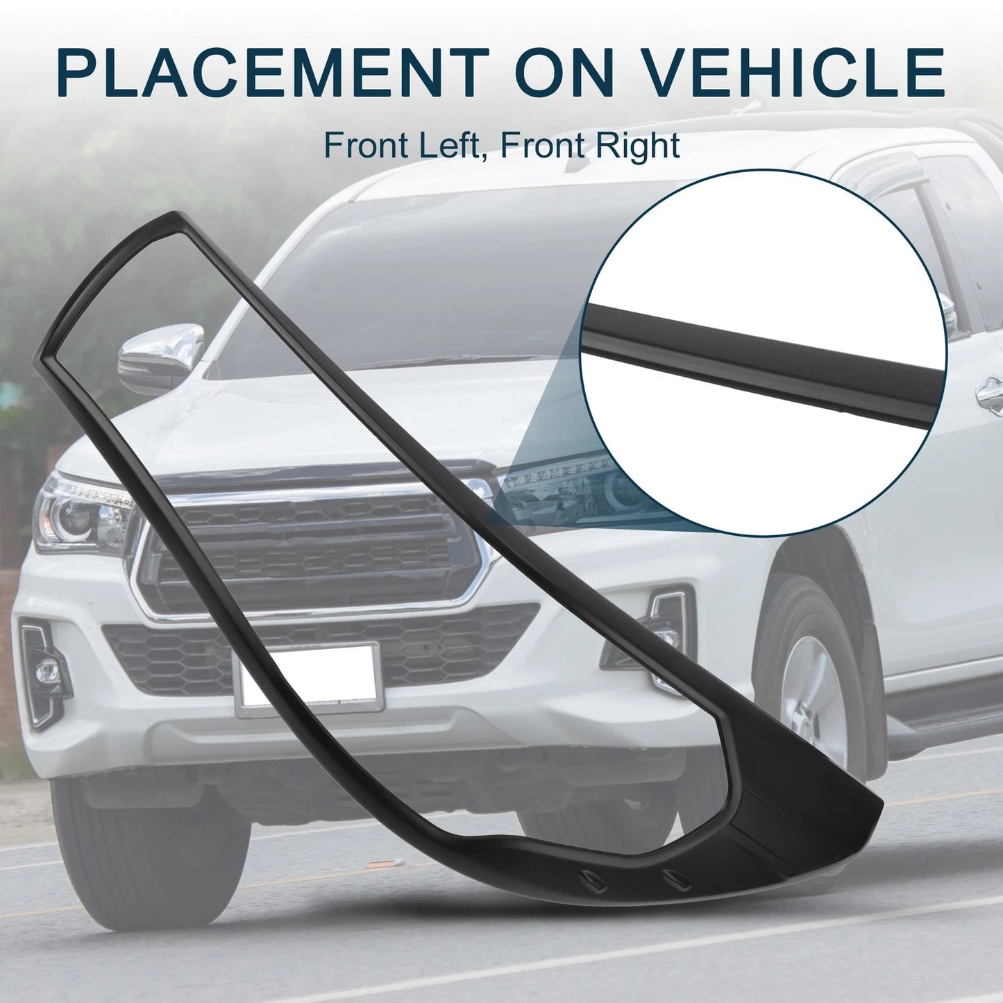 Front Headlight Trim Bezel for Toyota HILUX REVO (2015-2017)