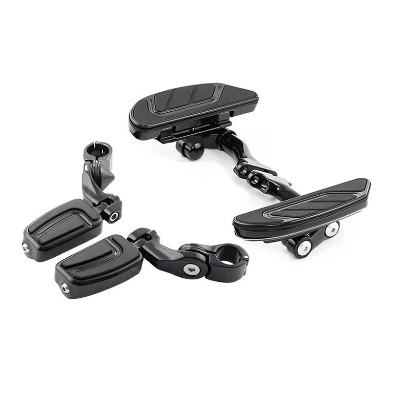 Passenger Floorboards & 1-1/4" Highway Footpegs for Harley Road Glide (93-25)