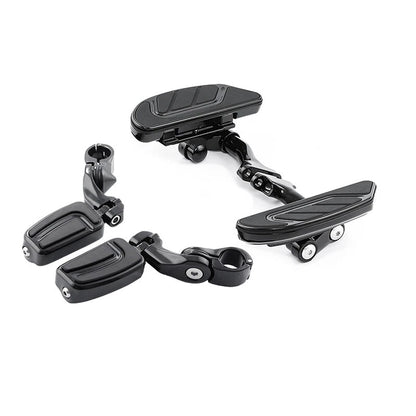 Passenger Floorboards & 1-1/4" Highway Footpegs for Harley Road Glide (93-25)
