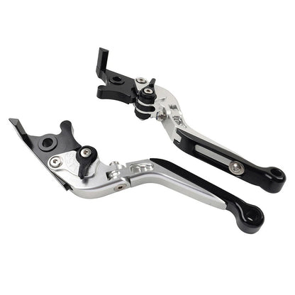 Silver Extendable Brake Clutch Levers for Kawasaki Z1000 ZX6R 2007-2018