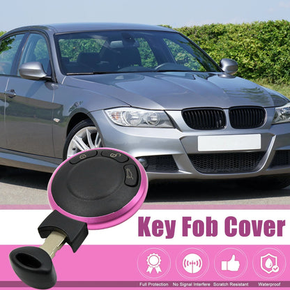 2 x Key Trim Ring Remote Control Decorative Circle Purple for BMW Mini Cooper