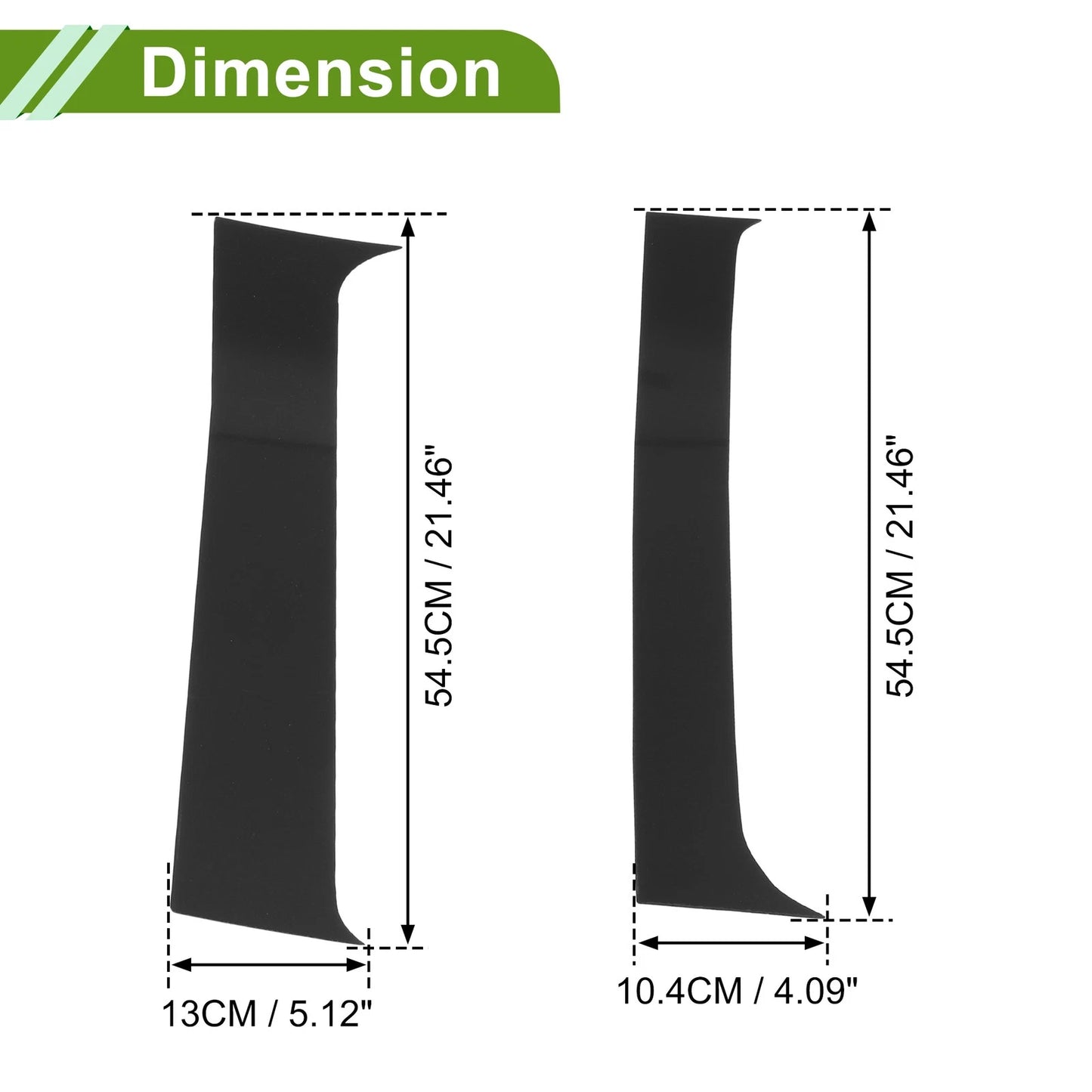 4x Door Pillar Window Trim for Chevy Silverado (2000-2006) Black