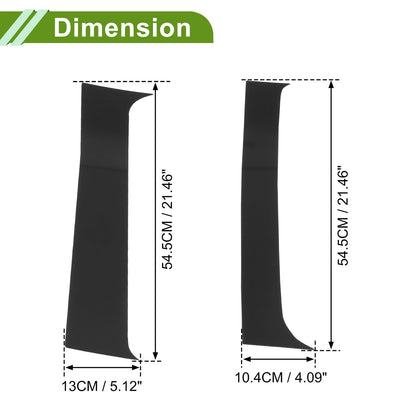 4x Door Pillar Window Trim for Chevy Silverado (2000-2006) Black