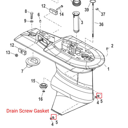 Oil Drain Plug Seal Washer Gasket for Mercury 4-Stroke 35-60HP