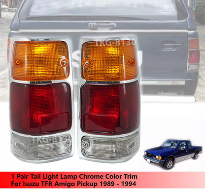 Tail Light Chrome Trim 2 x for Isuzu TFR Holden Rodeo (1989-1995)