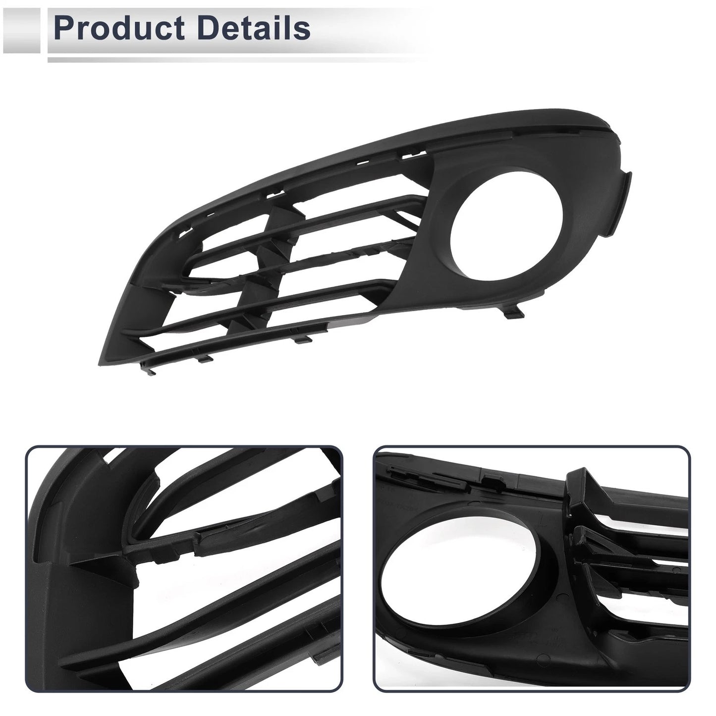 1 Pc Front Left Fog Light Grill for BMW 528i (2014-2016) Black