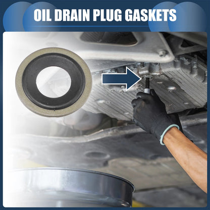 25pcs Oil Drain Plug Gaskets 12mm 0.47in for Buick Cadillac
