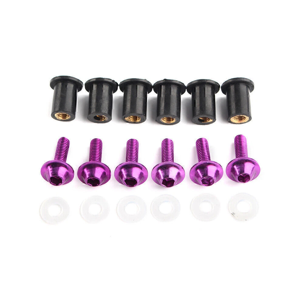 Windscreen Fixing Kit Purple Bolts for Honda CBR250 300 650 900