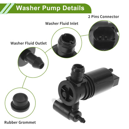 Windshield Washer Pump w/Grommet for Volvo XC60 (2009-2023)