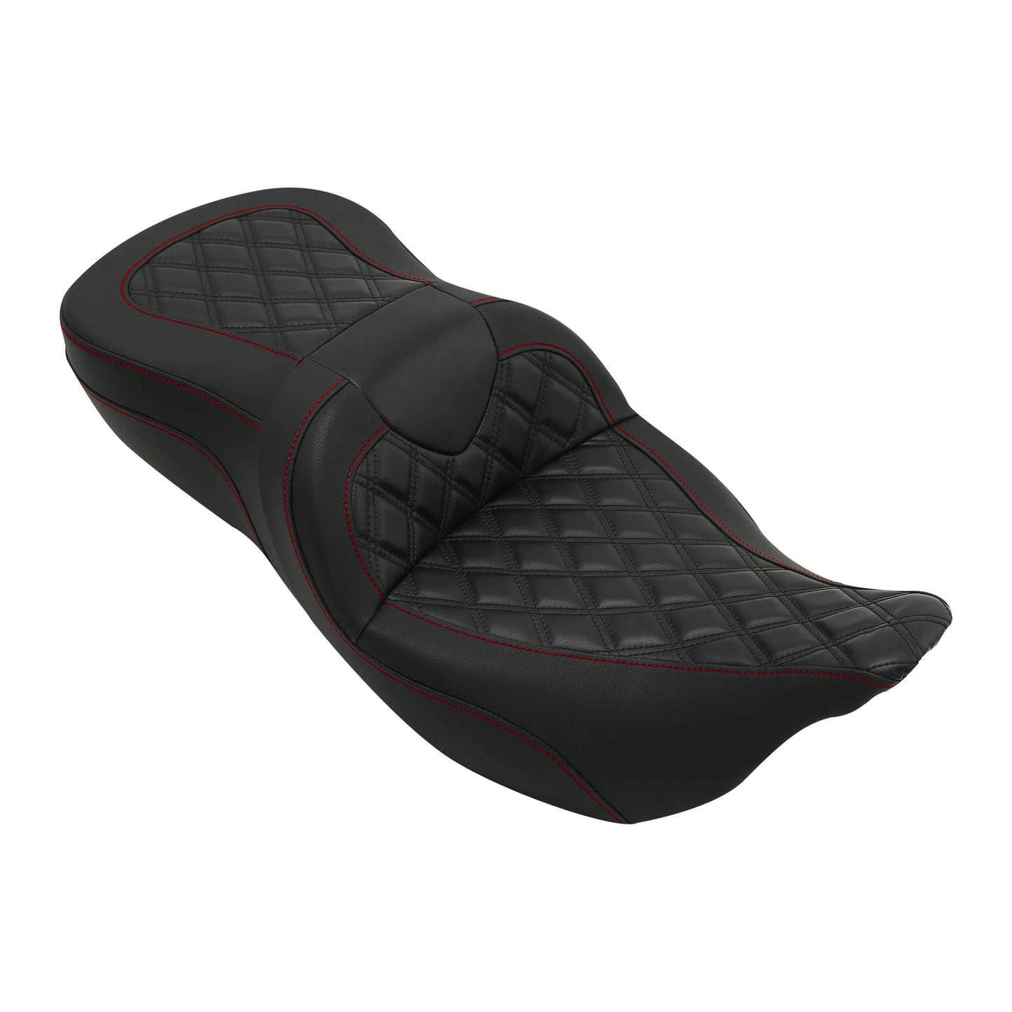 Driver & Passenger Seat for Harley Electra Glide 2009-2023 Black Red