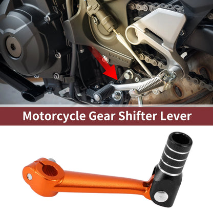 Folding Gear Shifter Lever for Bosuer M5 Orange Black Silver Tone