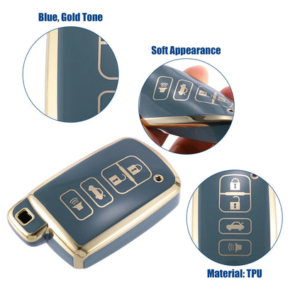 TPU Car Remote Key Fob Cover Shell Case for Toyota Avalon Camry