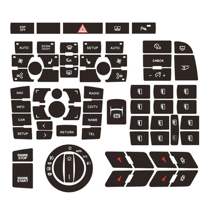 Panel Button for A6 Clima Decals Stickers Black Vinyl