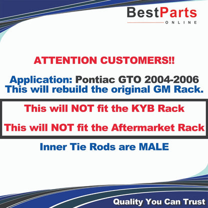 Steering Inner Tie Rod End for Pontiac GTO (2004–2006)