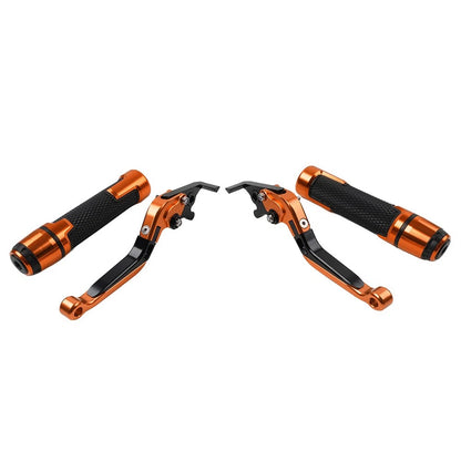 Orange Brake Clutch Levers & Handlebar Grips Set for Benelli TRK502 TRK251 BN302S